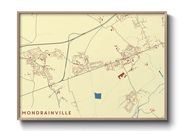 Une affiche de carte sur Mondrainville