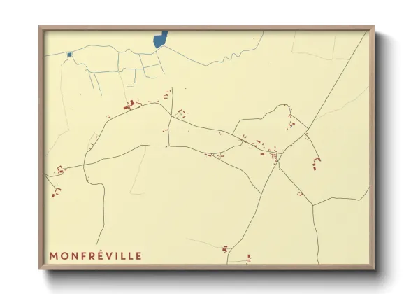 Une affiche de carte sur Monfréville