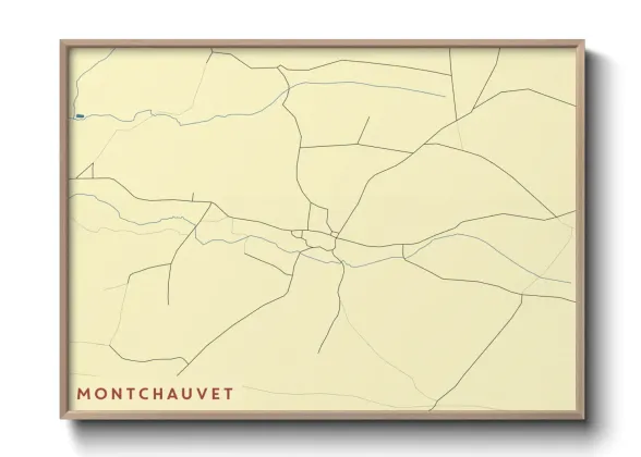 Une affiche de carte sur Montchauvet