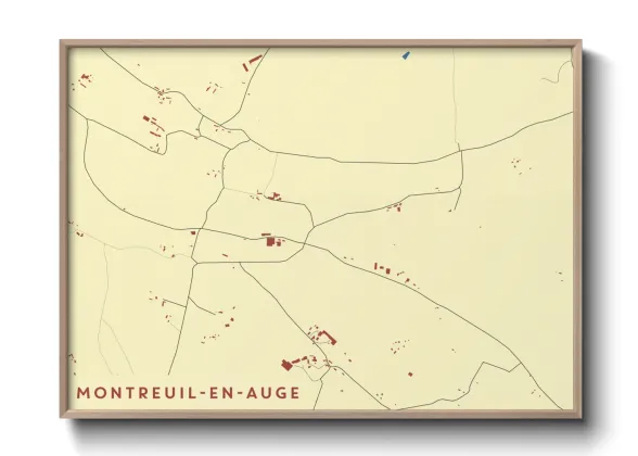 Une affiche de carte sur Montreuil-en-Auge