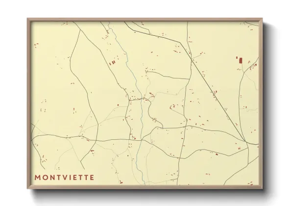 Une affiche de carte sur Montviette
