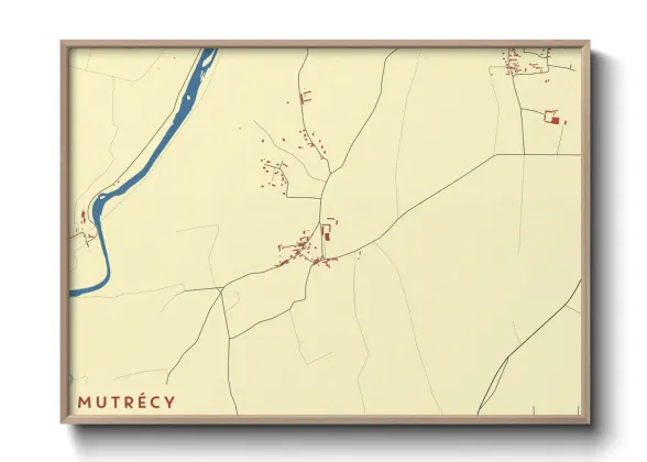 Une affiche de carte sur Mutrécy