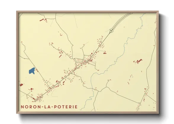 Une affiche de carte sur Noron-la-Poterie