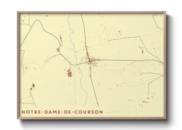 Une affiche de carte sur Notre-Dame-de-Courson