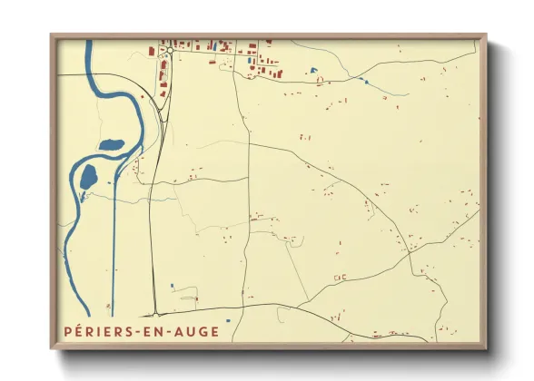 Une affiche de carte sur Périers-en-Auge