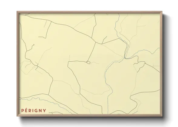 Une affiche de carte sur Périgny