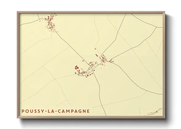 Une affiche de carte sur Poussy-la-Campagne