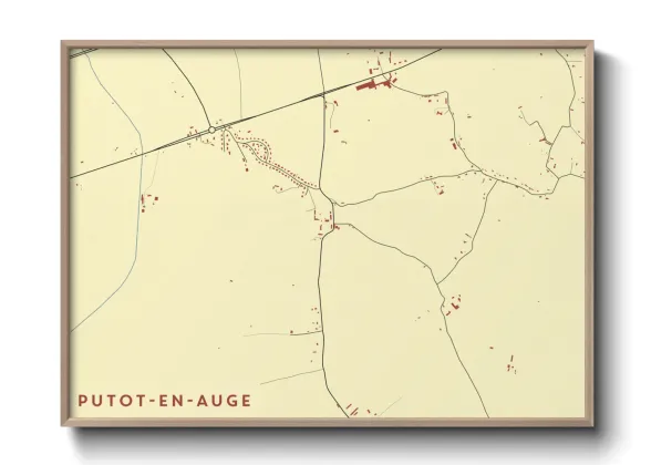 Une affiche de carte sur Putot-en-Auge