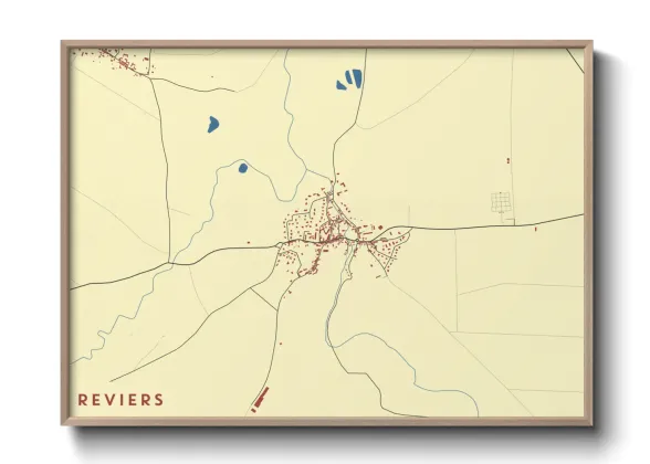 Une affiche de carte sur Reviers