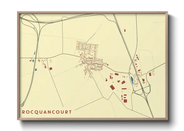 Une affiche de carte sur Rocquancourt
