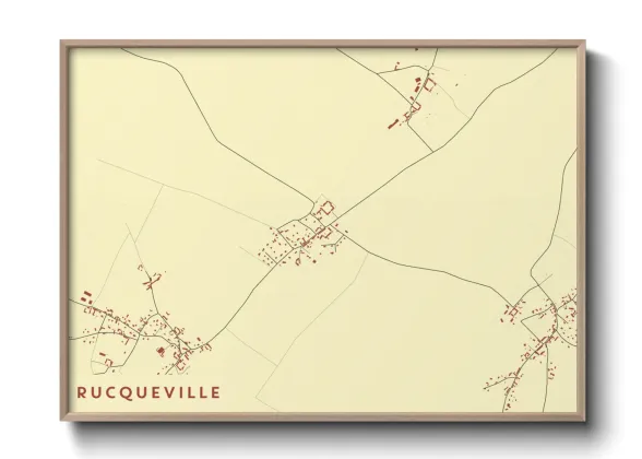 Une affiche de carte sur Rucqueville