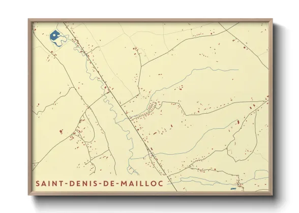 Une affiche de carte sur Saint-Denis-de-Mailloc