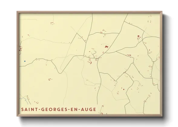 Une affiche de carte sur Saint-Georges-en-Auge