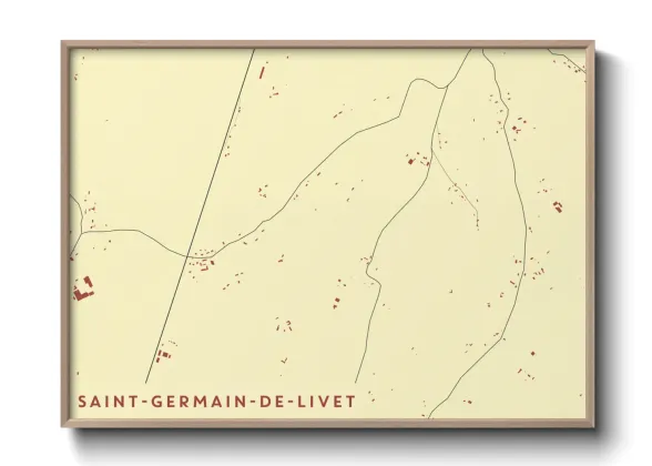 Une affiche de carte sur Saint-Germain-de-Livet