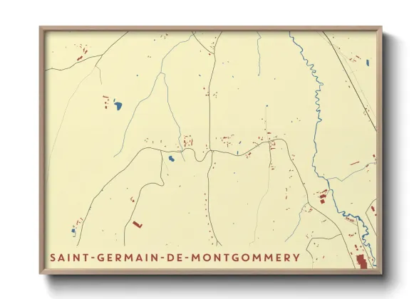 Une affiche de carte sur Saint-Germain-de-Montgommery
