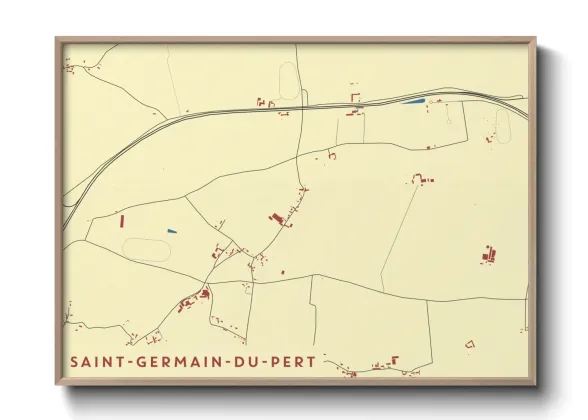 Une affiche de carte sur Saint-Germain-du-Pert
