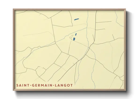 Une affiche de carte sur Saint-Germain-Langot