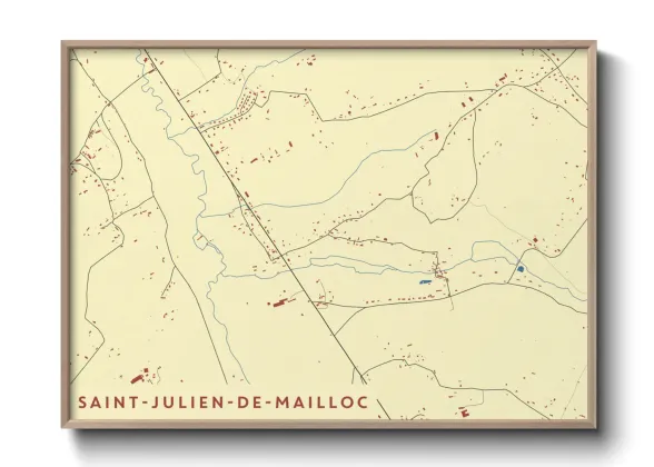 Une affiche de carte sur Saint-Julien-de-Mailloc