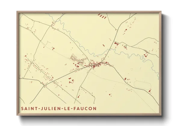 Une affiche de carte sur Saint-Julien-le-Faucon