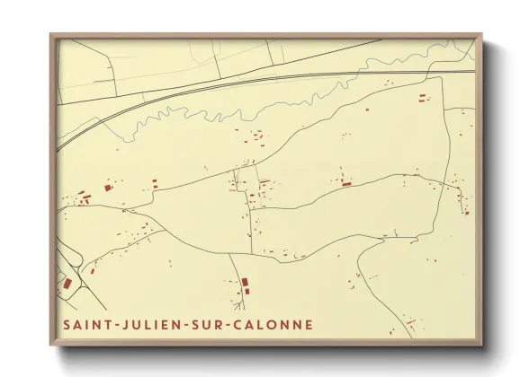 Une affiche de carte sur Saint-Julien-sur-Calonne