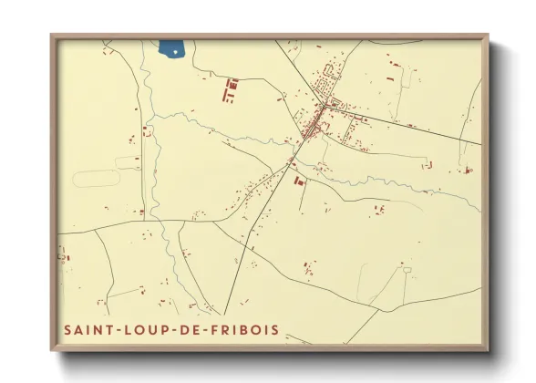 Une affiche de carte sur Saint-Loup-de-Fribois