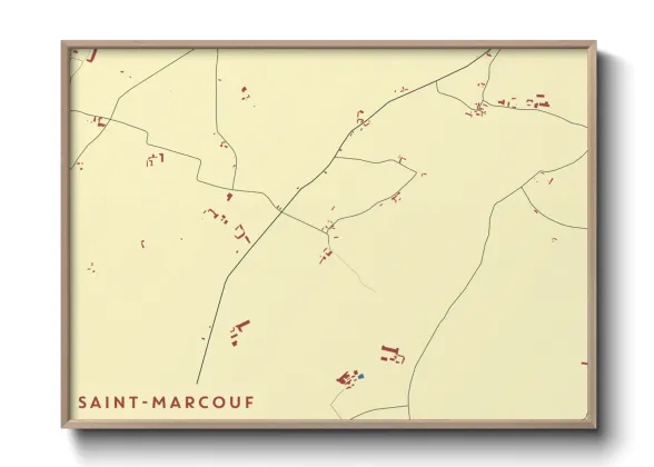 Une affiche de carte sur Saint-Marcouf