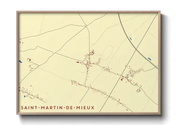 Une affiche de carte sur Saint-Martin-de-Mieux