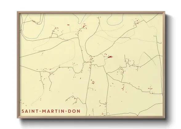 Une affiche de carte sur Saint-Martin-Don