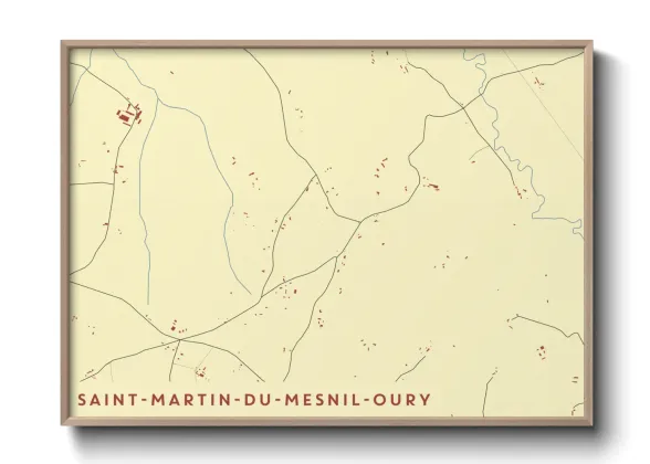Une affiche de carte sur Saint-Martin-du-Mesnil-Oury