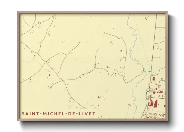 Une affiche de carte sur Saint-Michel-de-Livet