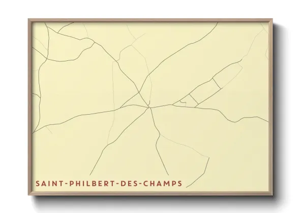 Une affiche de carte sur Saint-Philbert-des-Champs