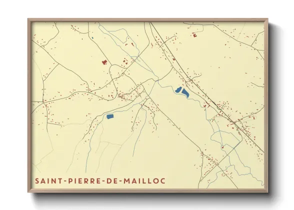 Une affiche de carte sur Saint-Pierre-de-Mailloc