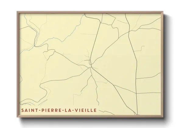 Une affiche de carte sur Saint-Pierre-la-Vieille
