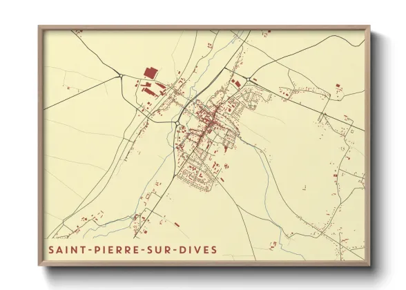 Une affiche de carte sur Saint-Pierre-sur-Dives