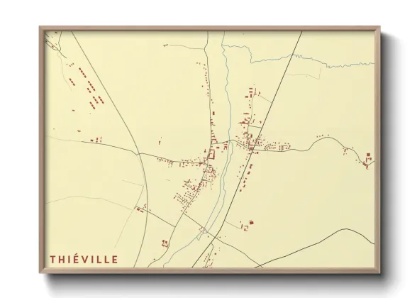 Une affiche de carte sur Thiéville
