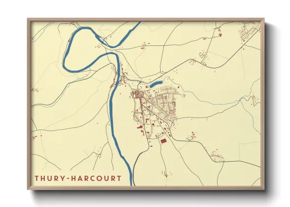 Une affiche de carte sur Thury-Harcourt