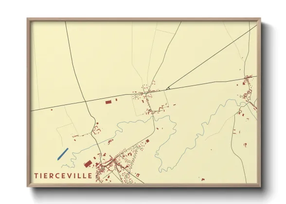 Une affiche de carte sur Tierceville