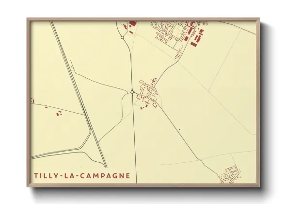 Une affiche de carte sur Tilly-la-Campagne