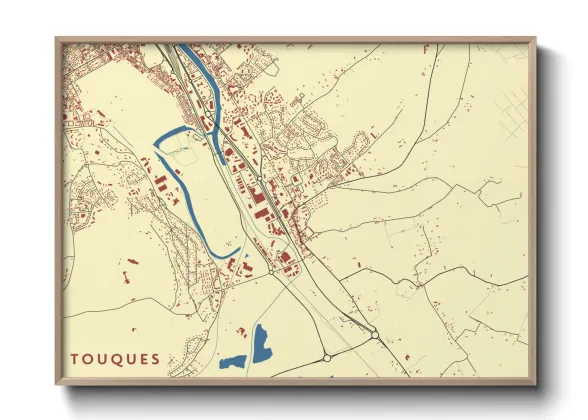 Une affiche de carte sur Touques