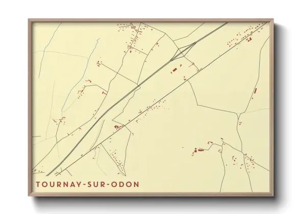 Une affiche de carte sur Tournay-sur-Odon