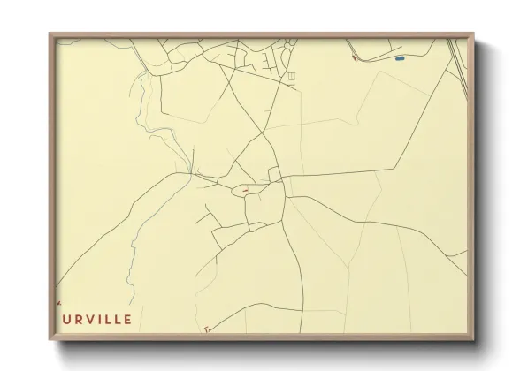 Une affiche de carte sur Urville