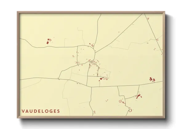 Une affiche de carte sur Vaudeloges