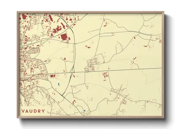 Une affiche de carte sur Vaudry