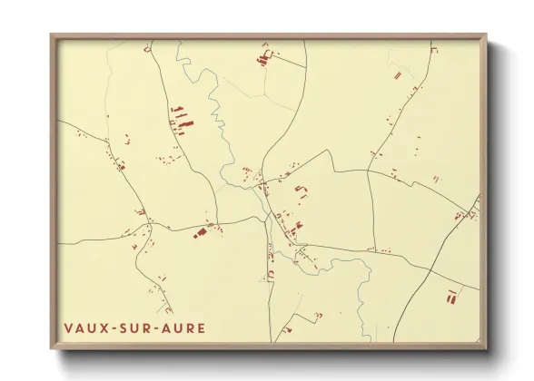 Une affiche de carte sur Vaux-sur-Aure