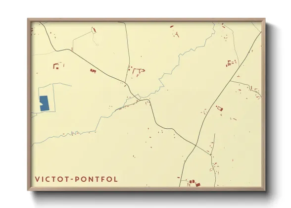 Une affiche de carte sur Victot-Pontfol