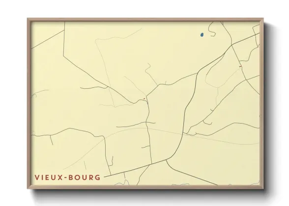 Une affiche de carte sur Vieux-Bourg