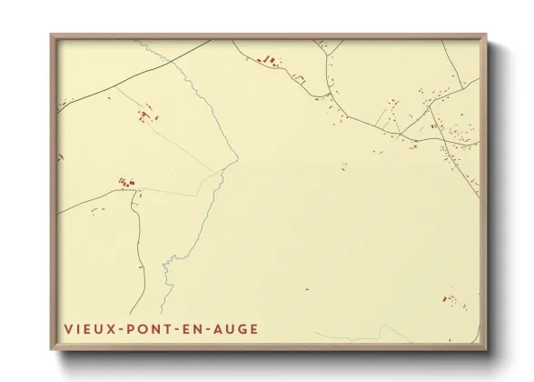 Une affiche de carte sur Vieux-Pont-en-Auge