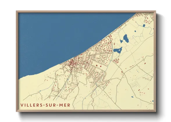 Une affiche de carte sur Villers-sur-Mer