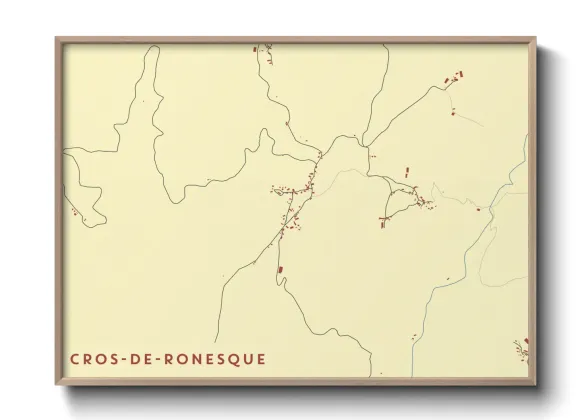 Une affiche de carte sur Cros-de-Ronesque
