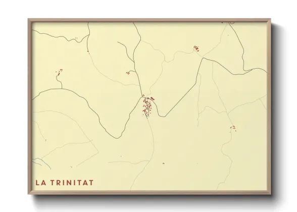 Une affiche de carte sur La Trinitat